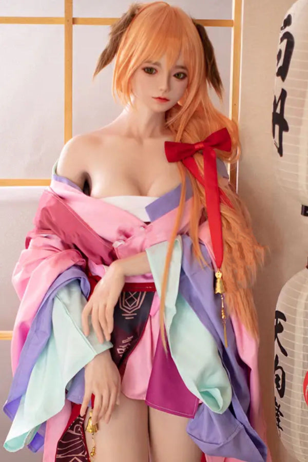 150cm/4ft11 D-cup Japanese Silicone Head Sex Doll -  Yui