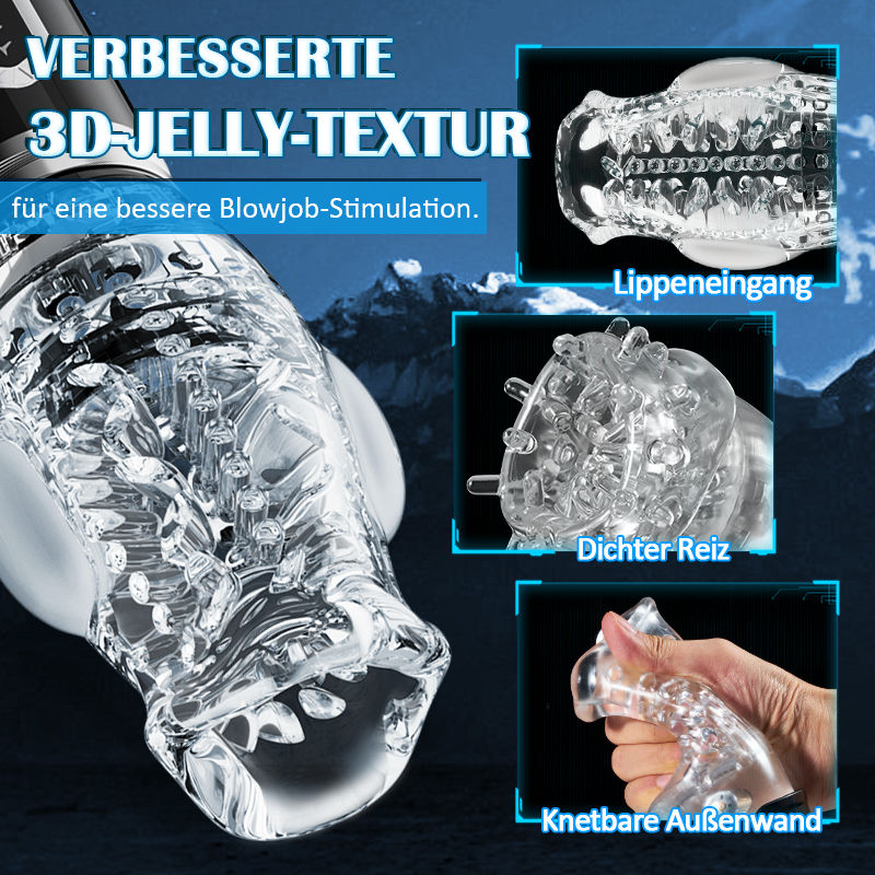 TORNADO 3.0 Version 7 Vibrierender 5 Rotierender Stoß-Blowjob-Masturbateur 