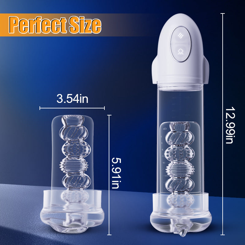 Acmejoy – 3 Suctions 6 Vibrations Lifelike Feeling Long-Lasting Pleasure Penis pumps