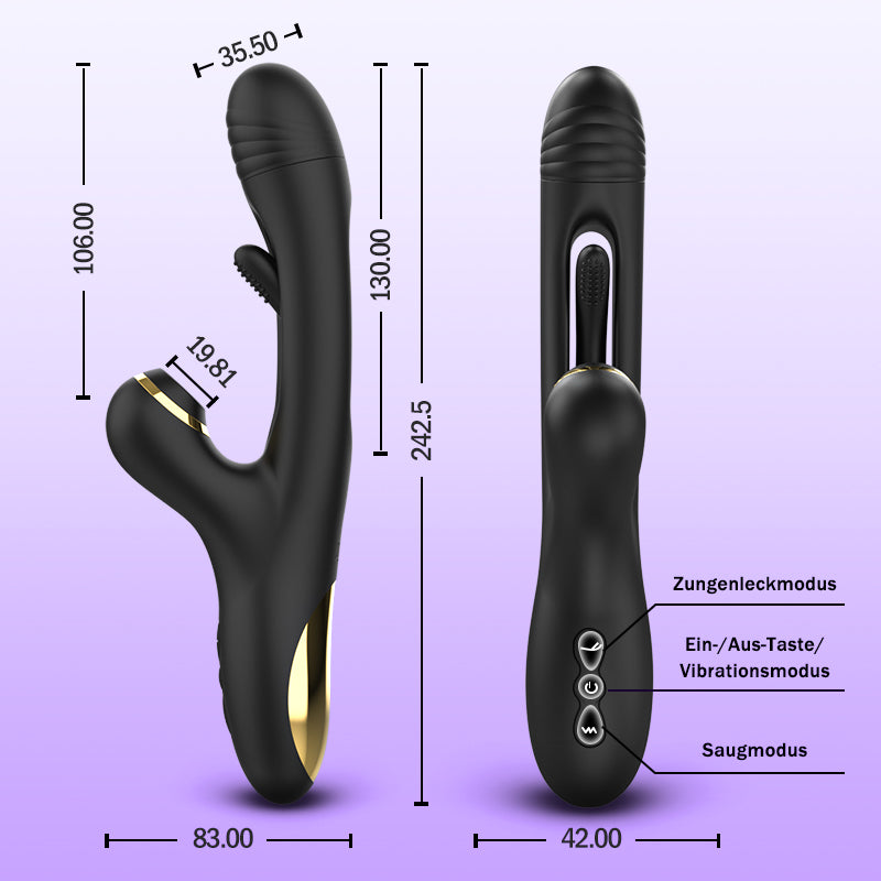 Naraku 3 IN 1 Saugen-Flapping Vibrator G Punkt Klitoral Stimulator mit 7 Modi Massager