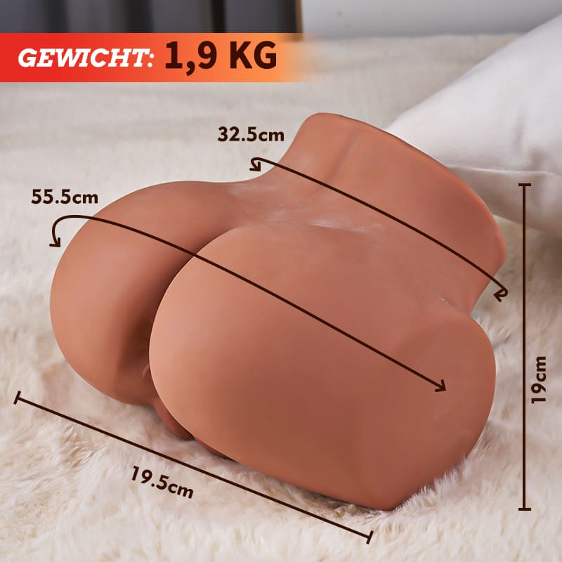 Mit engen Schamlippen, 2 Löchern, Grace Juicy Pussy Realistischer Hintern 1,9 kg