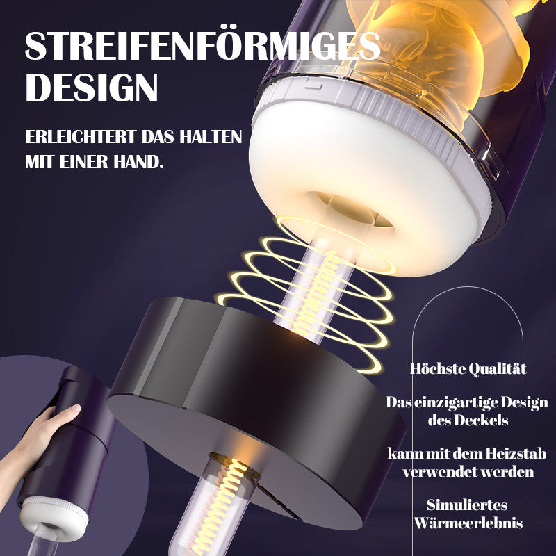 7 einziehbares Ein-Knopf-Burst-Lautloses elektrisches Masturbationsgerät für Männer