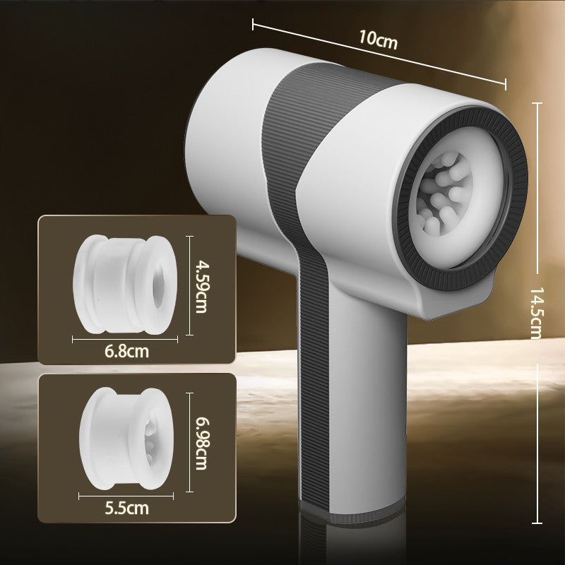 Doppelkopf 7 Vibration 5 Teleskoprotation Hand-Blowjob-Masturbator