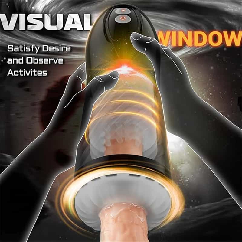 Automatischer Teleskop-Masturbationsbecher mit 9 Frequenzen für Männer 