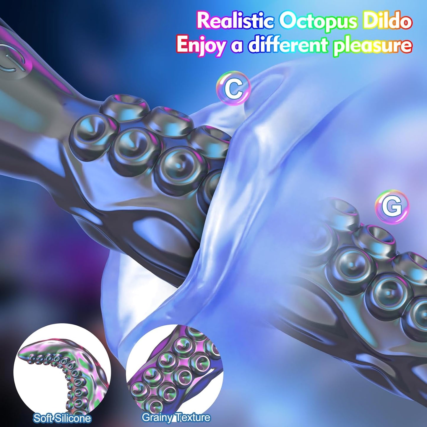 Acmejoy - Octopus Tentacle Clitoral Lifelike Monster Vibrating Dildos