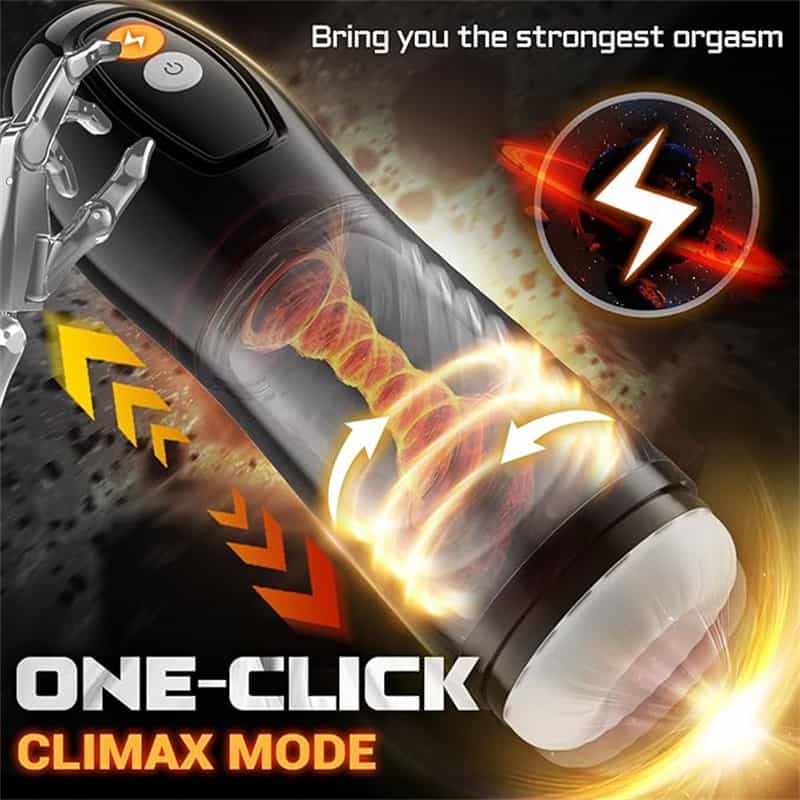 Automatischer Teleskop-Masturbationsbecher mit 9 Frequenzen für Männer 