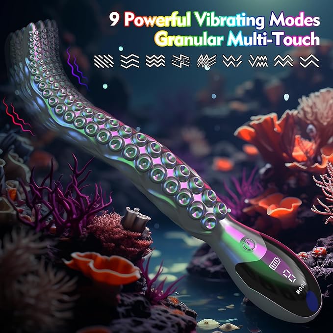 Acmejoy - Octopus Tentacle Clitoral Lifelike Monster Vibrating Dildos