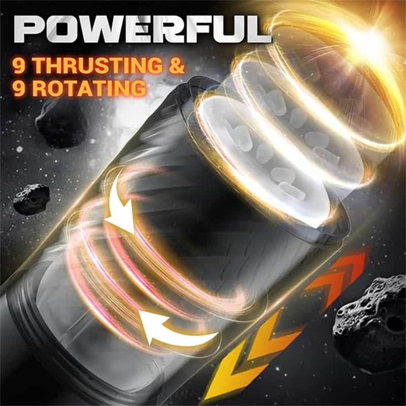 Automatischer Teleskop-Masturbationsbecher mit 9 Frequenzen für Männer 