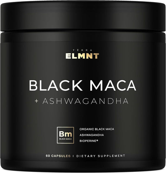 BKC×ELMNT 40x Strength Organic Black Maca - The #1 Highest Strength & Most Comprehensive Maca Supplement on Amazon