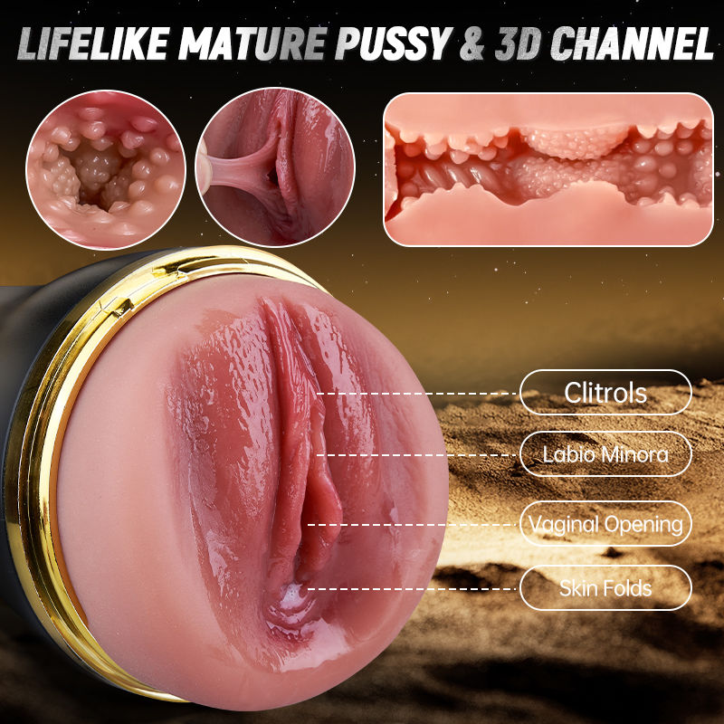 SUPER!!-5 Sucking 10 Vibrating Simulated Vagina Eingang Männliche Masturbation Cups