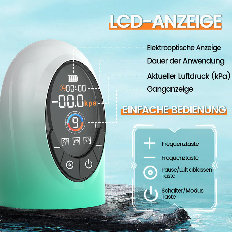 Green Pioneer – Wasser-Penispumpe mit 4 Druckstufen und 9 Saugmodi und LCD-Display