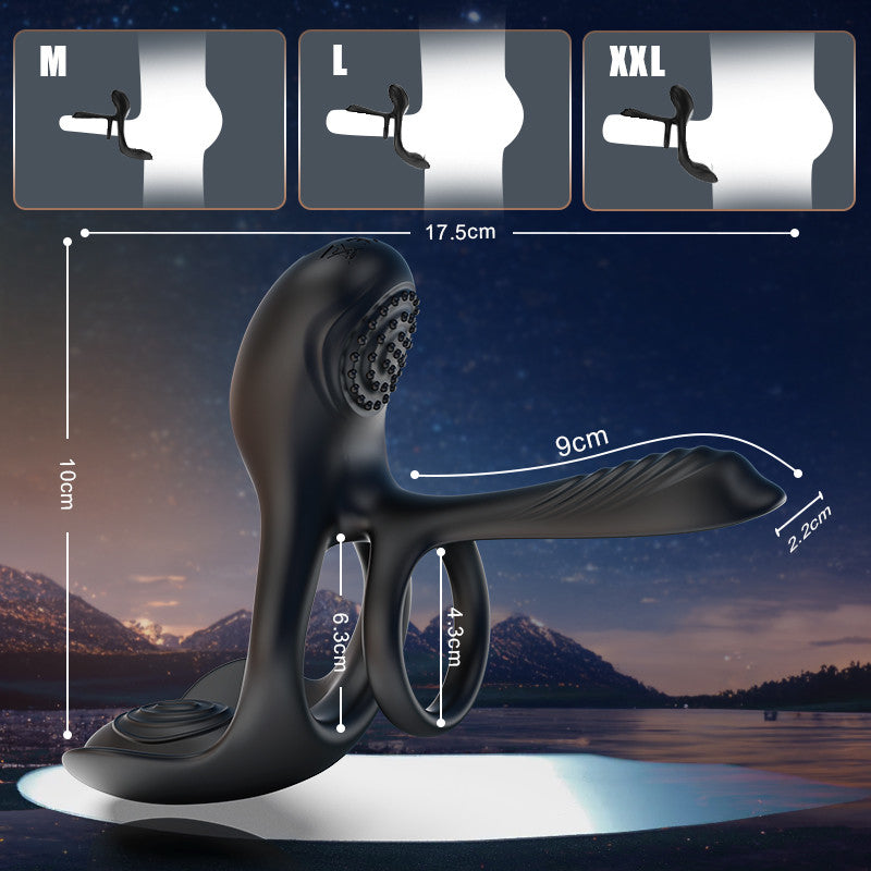 【NEU】Ace - 10 Vibrierender Penisring & Hülle 2 IN 1