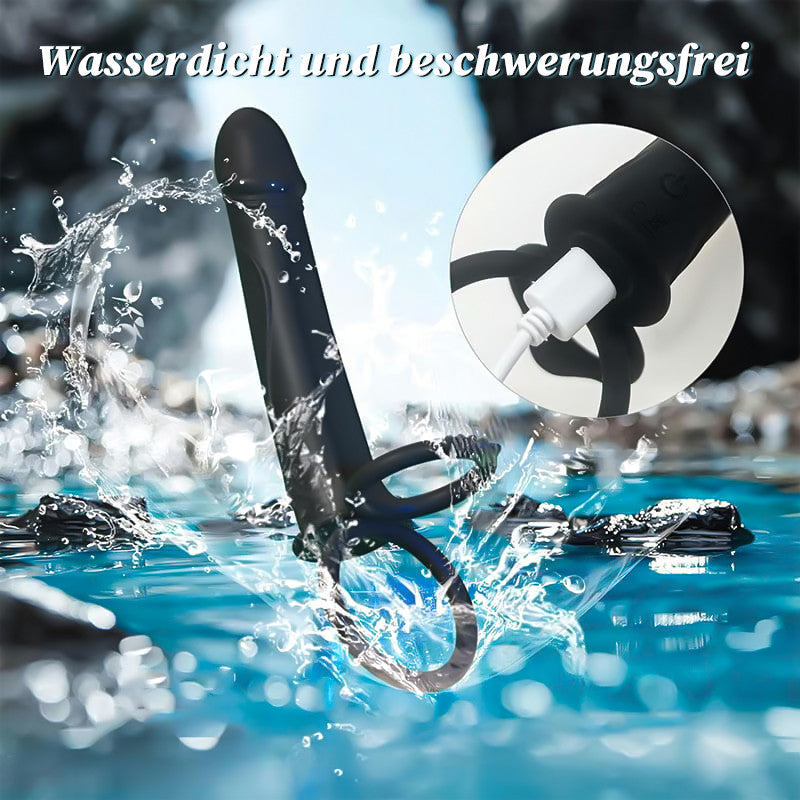Anal-Analdildo zum Anschnallen für Paare mit vibrierendem Penisring