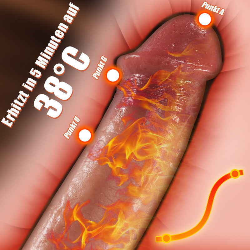 SPARTAN Ultrarealistischer Stoßen Rotieren Vibration 23CM Dildo 4 in 1