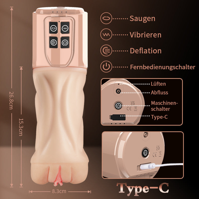 BEYA 5 Saugen 7 Vibrieren 2 IN 1 Masturbator Cup