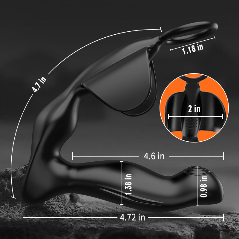 【Heizung】Hoden 10 Vibrieren Prostata-Vibrator mit Penisring Joker