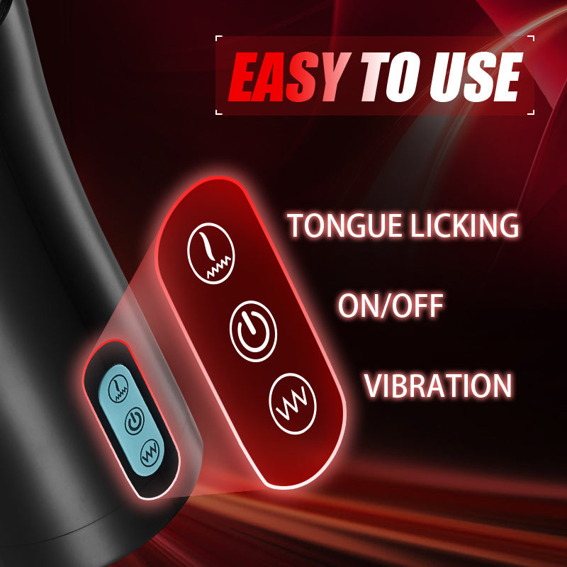 James - Classic 10 Tongue Licking 10 Vibrating Male Stroker