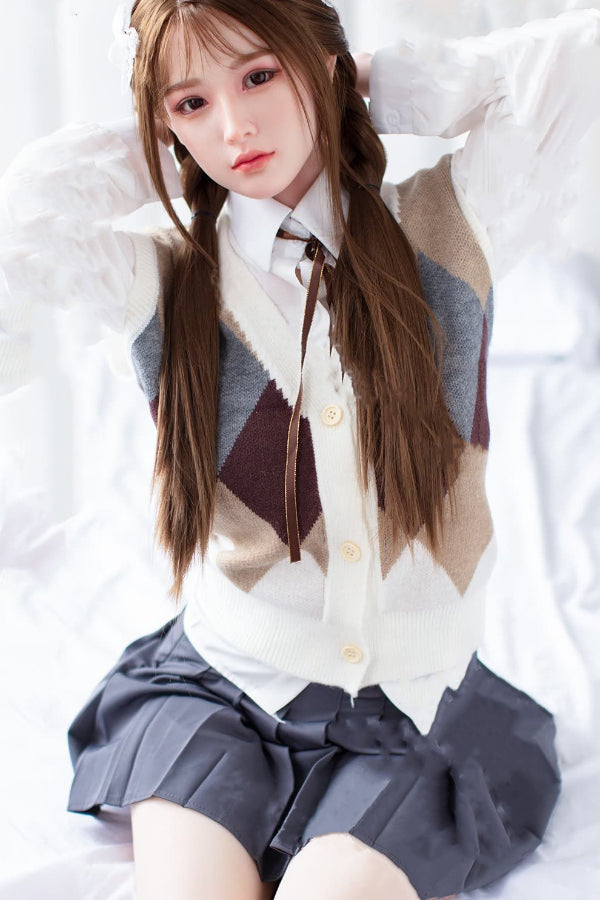 150cm/4ft11 D-cup Japanese Silicone Head Sex Doll -  A35 Sora