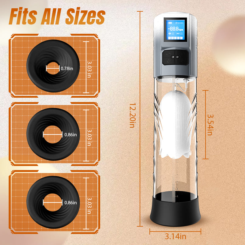 Penispumpe mit 10 Vibrations- und 6 Saugmodi, Penisverlngerung fr M BKC Penispumpe mit 10 Vibrations- und 6 Saugmodi, Penisverlngerung fr M BKC