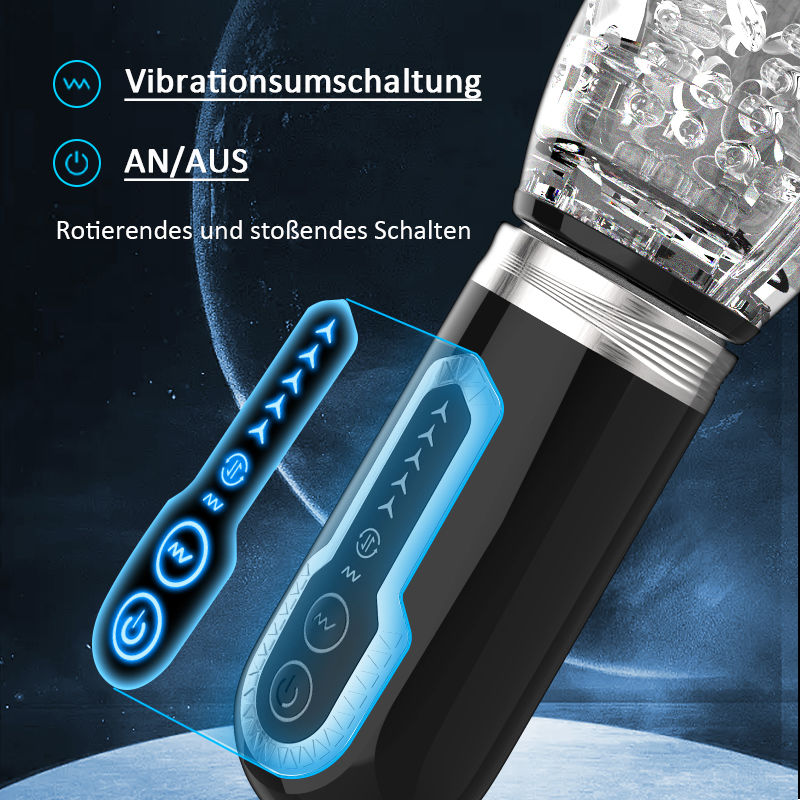 TORNADO 3.0 Version 7 Vibrierender 5 Rotierender Stoß-Blowjob-Masturbateur 