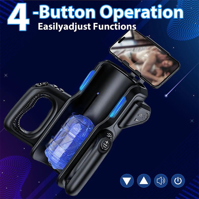 Masturbateur LETEN avec 10 supports de haut débit et support de téléphone 