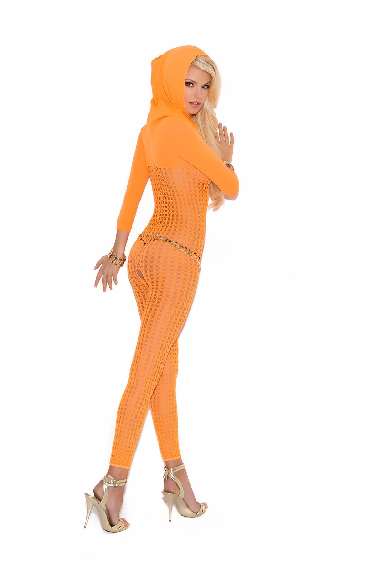 Hooded Crochet Bodystocking