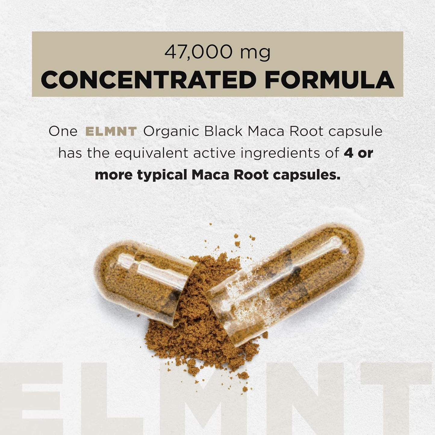 BKC×ELMNT 40x Strength Organic Black Maca - The #1 Highest Strength & Most Comprehensive Maca Supplement on Amazon