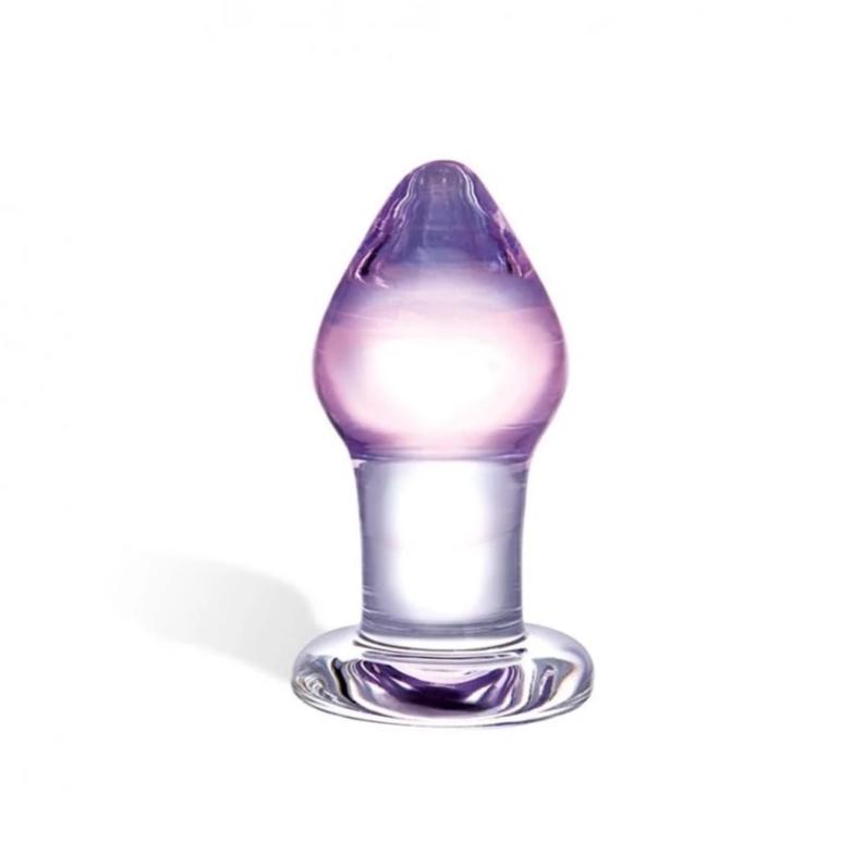 Amethyst Rain Glass Butt Plug