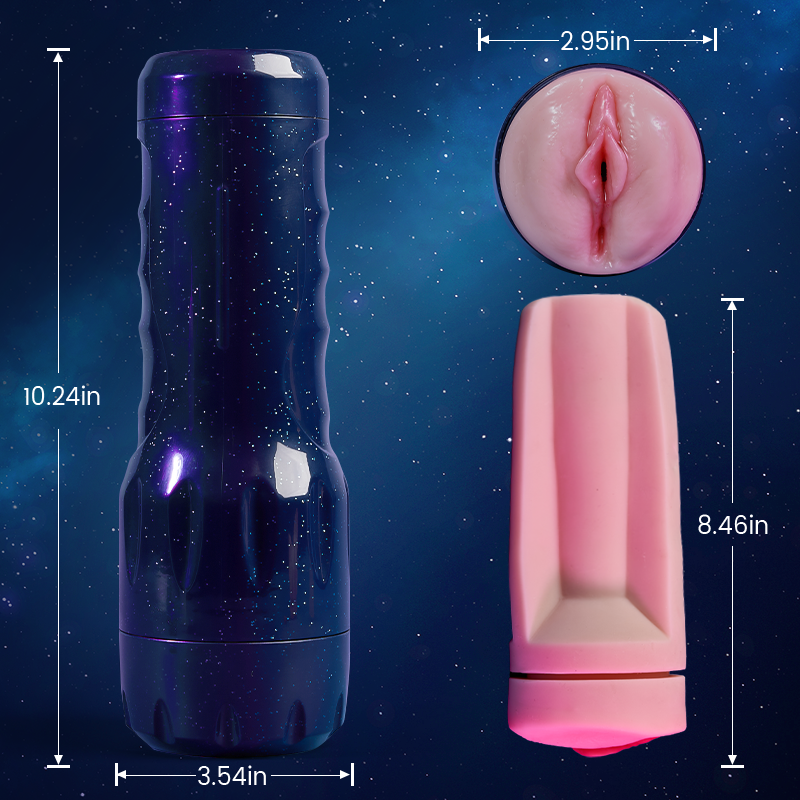 Acmejoy - 【Silicone Channel】 Midnight Blue 10 Vibration Male Stroker Masturbator