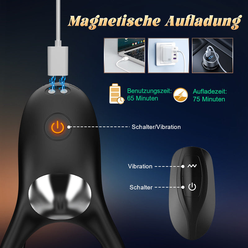 【NEU】Ace - 10 Vibrierender Penisring & Hülle 2 IN 1