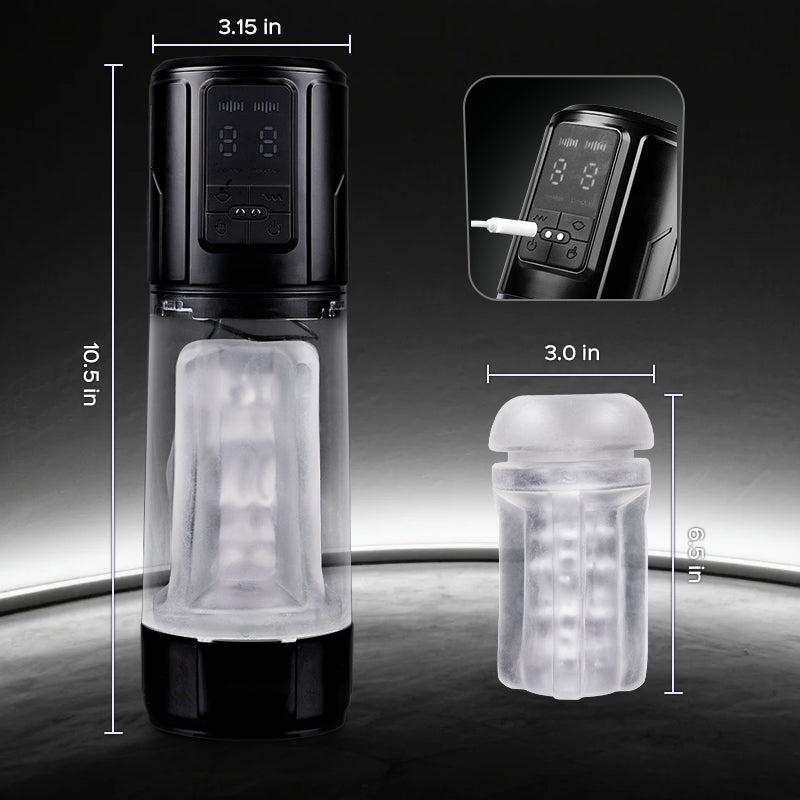 Iron Man - 9 Vibration & Sucking Automatic Blowjob Male Stroker