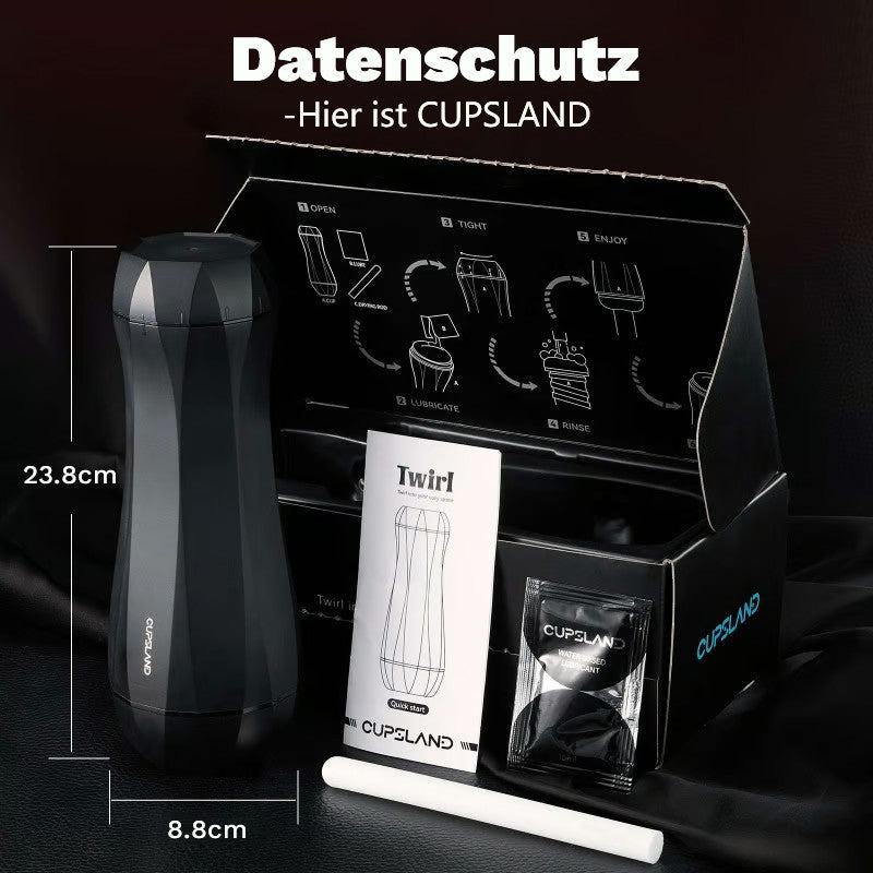 Cupsland-Masturbator Dreifach-Torsion, realistisch, patentierte Technologie