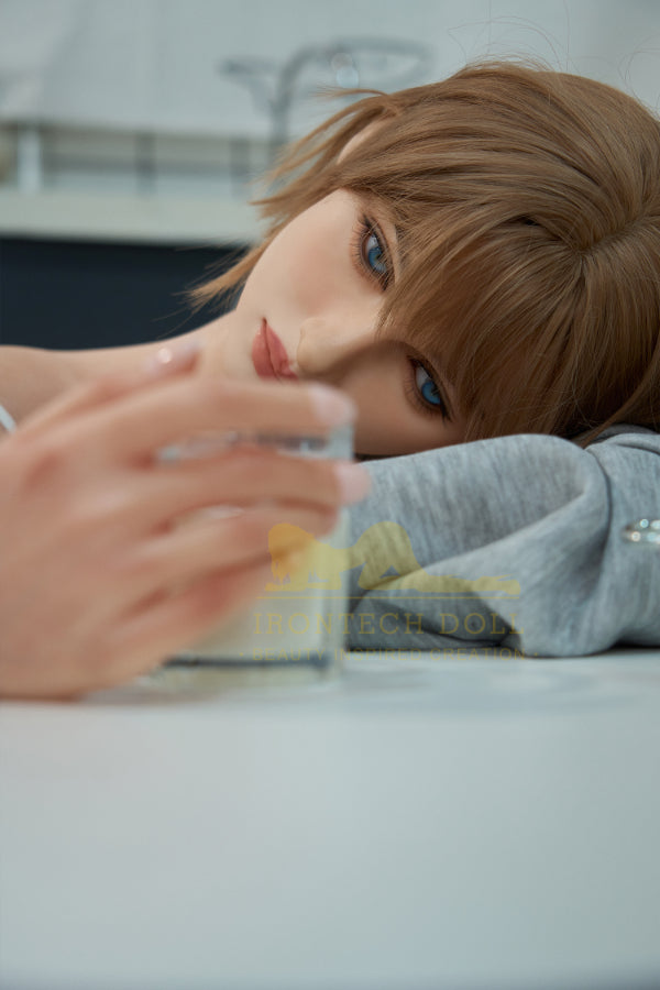 US In Stock - 166cm/5ft5 D-cup Tomboy Sex Doll Short Hair Silicone Sex Doll S45 - Tina