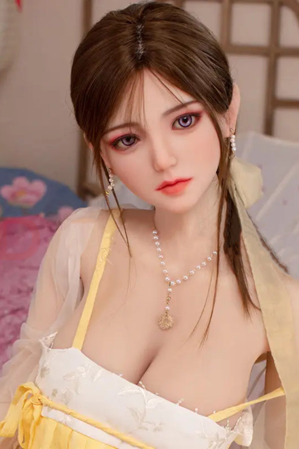 160cm/5ft3 D-cup Chinese Silicone Head Sex Doll - Wennie