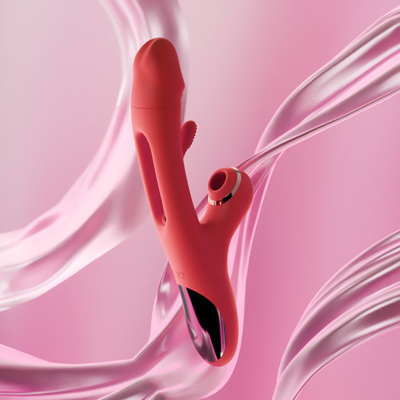 DELPHINE 7 Saugen 7 Schlagen auf den Vibrator