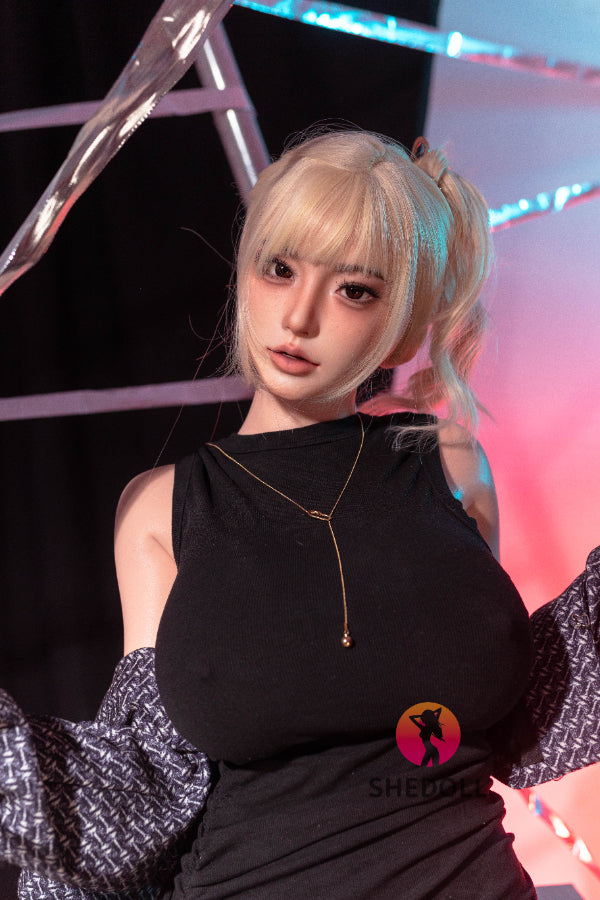 163cm/5ft4 H-cup Silicone Head Sex Doll - Bailu