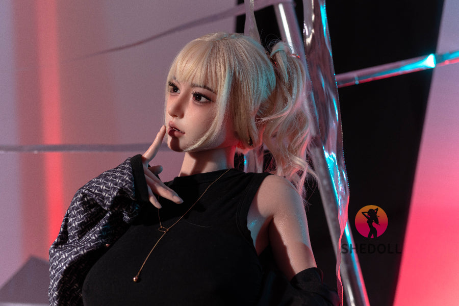 163cm/5ft4 H-cup Silicone Head Sex Doll - Bailu