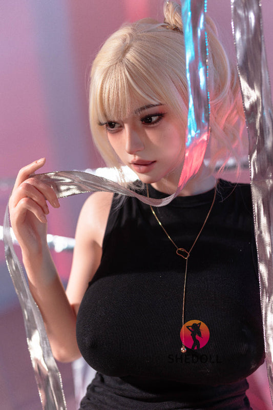 163cm/5ft4 H-cup Silicone Head Sex Doll - Bailu