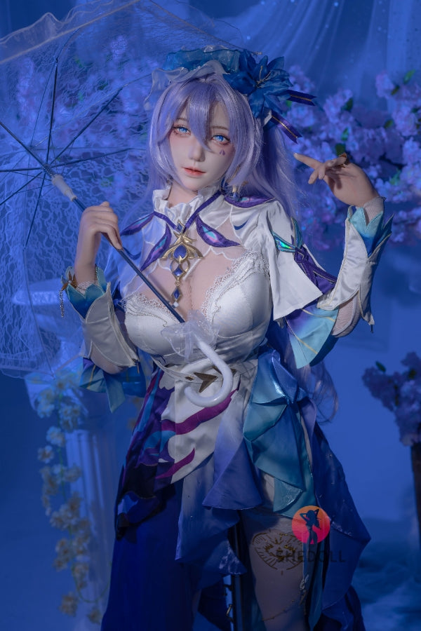 163cm/5ft4 H-cup Silicone Head Cosplay Sex Doll - Chulin