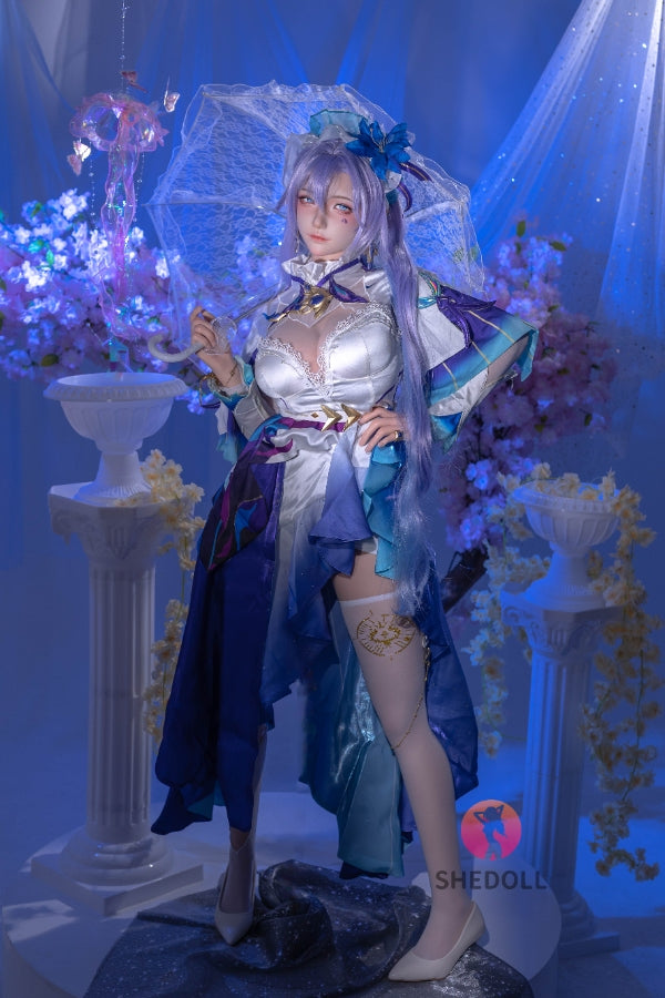 163cm/5ft4 H-cup Silicone Head Cosplay Sex Doll - Chulin