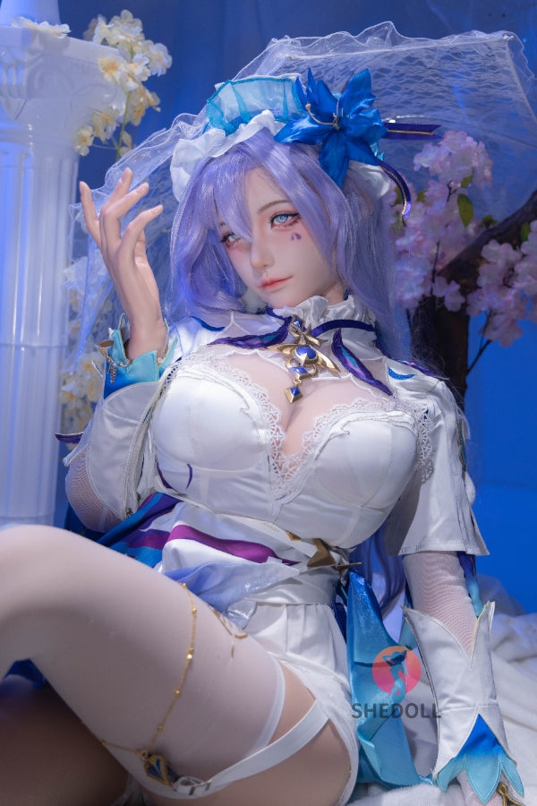 163cm/5ft4 H-cup Silicone Head Cosplay Sex Doll - Chulin