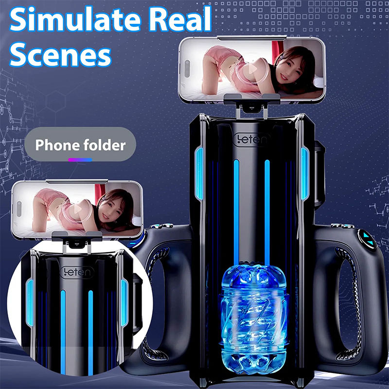 Masturbateur LETEN avec 10 supports de haut débit et support de téléphone 