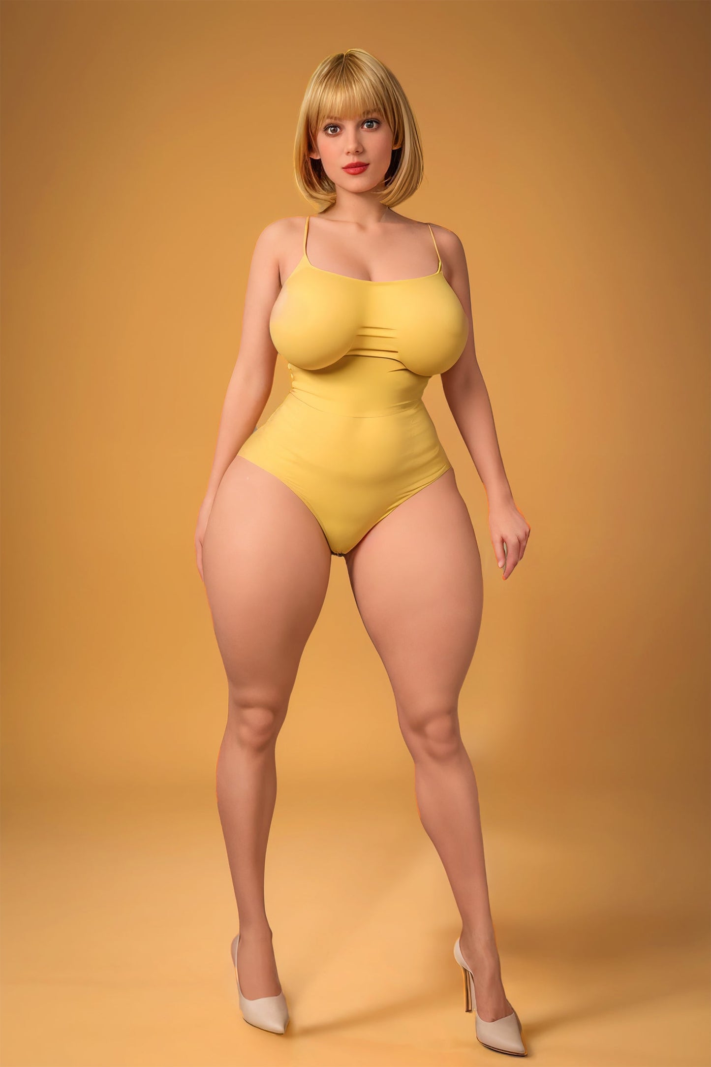 163cm/5ft4 I-cup SSBBW Huge Breasts Big Booty Silicone Head Sex Doll – S6