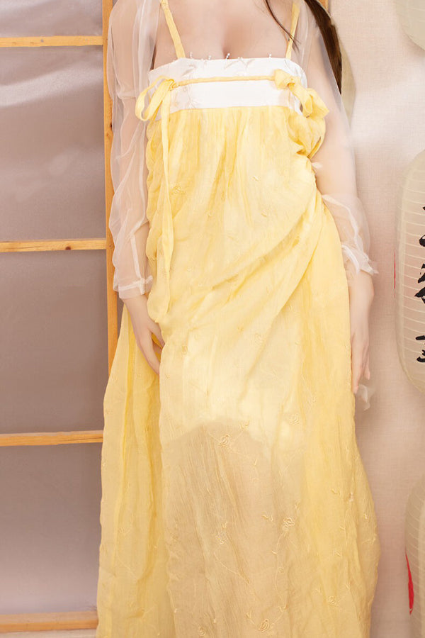 160cm/5ft3 D-cup Chinese Silicone Head Sex Doll - Wennie