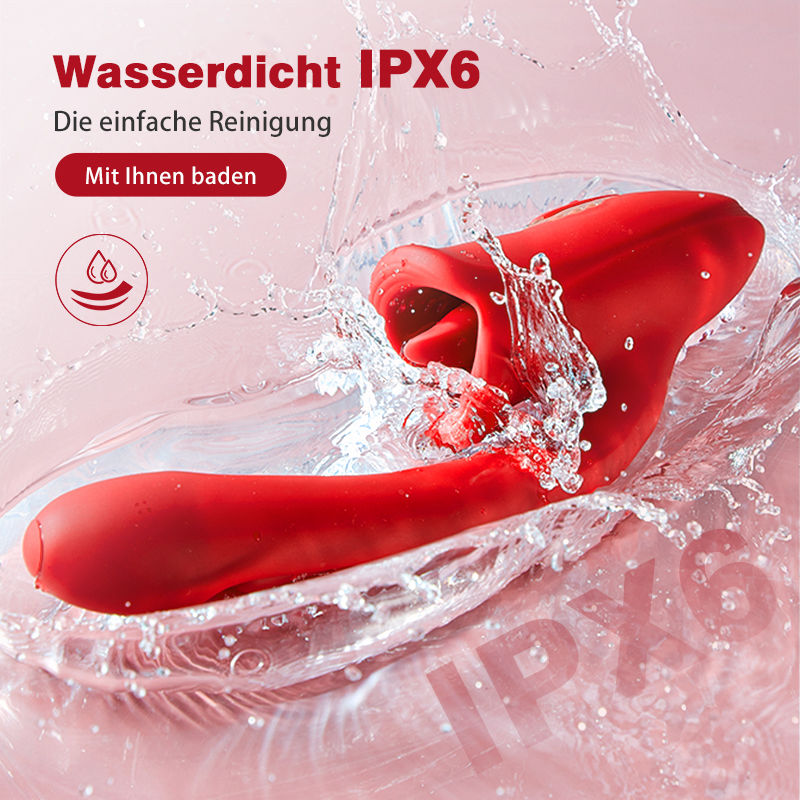 【Versand innerhalb von 24 Stunden】G-Punkt-Slap-Vibrator mit Zungenleckfunktion & Vibrationszunge