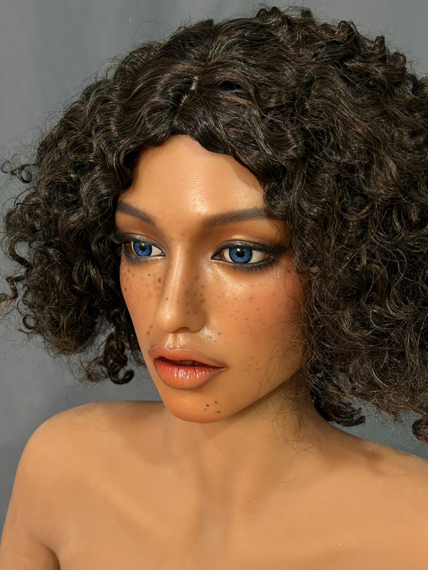 EU In Stock - 163cm/5ft4 C-Cup Silicone Head Sex Doll SG4 Delia - Dark Tanned