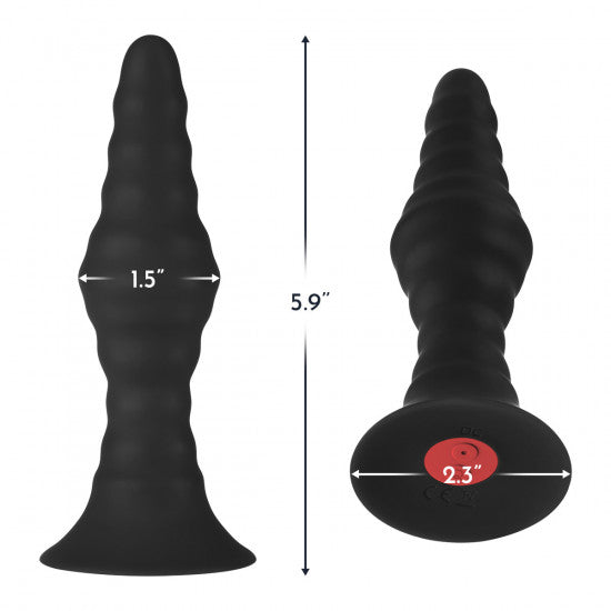 Vibrating Remote Ribbed Plug