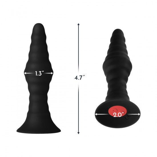 Vibrating Remote Ribbed Plug