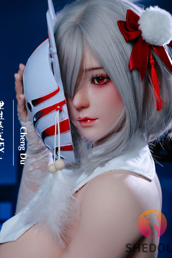 163cm/5ft4 H-cup Silicone Head Cosplay Sex Doll - Guxiaoyu