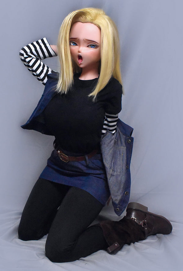 148cm/ 4ft9 Anime Dragon Ball Character Android 18 Silicone Sex Doll – Sawano Saori-M
